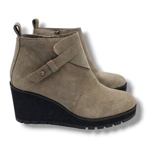 Eileen Fisher Tinker Wedge Bootie‎ Womens 11 Grey Suede